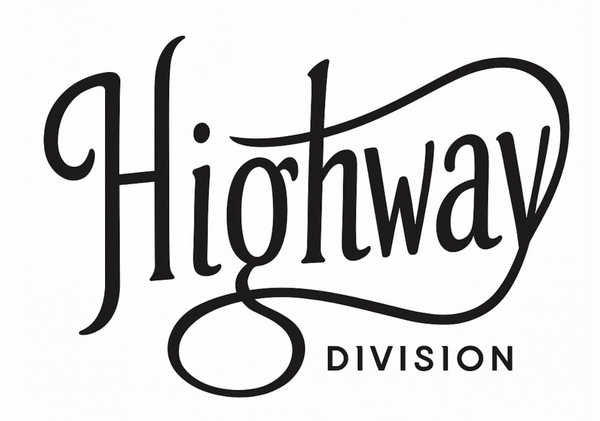 Black 'Highway Division' logo on a white background
