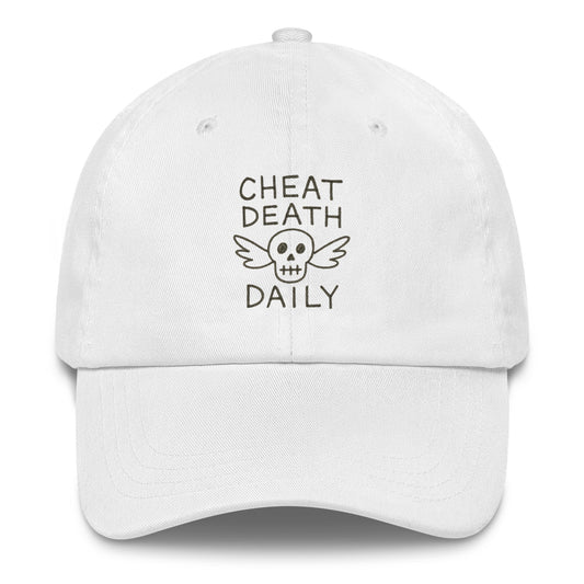 cheat death daily hat white by highway division HWY DIV