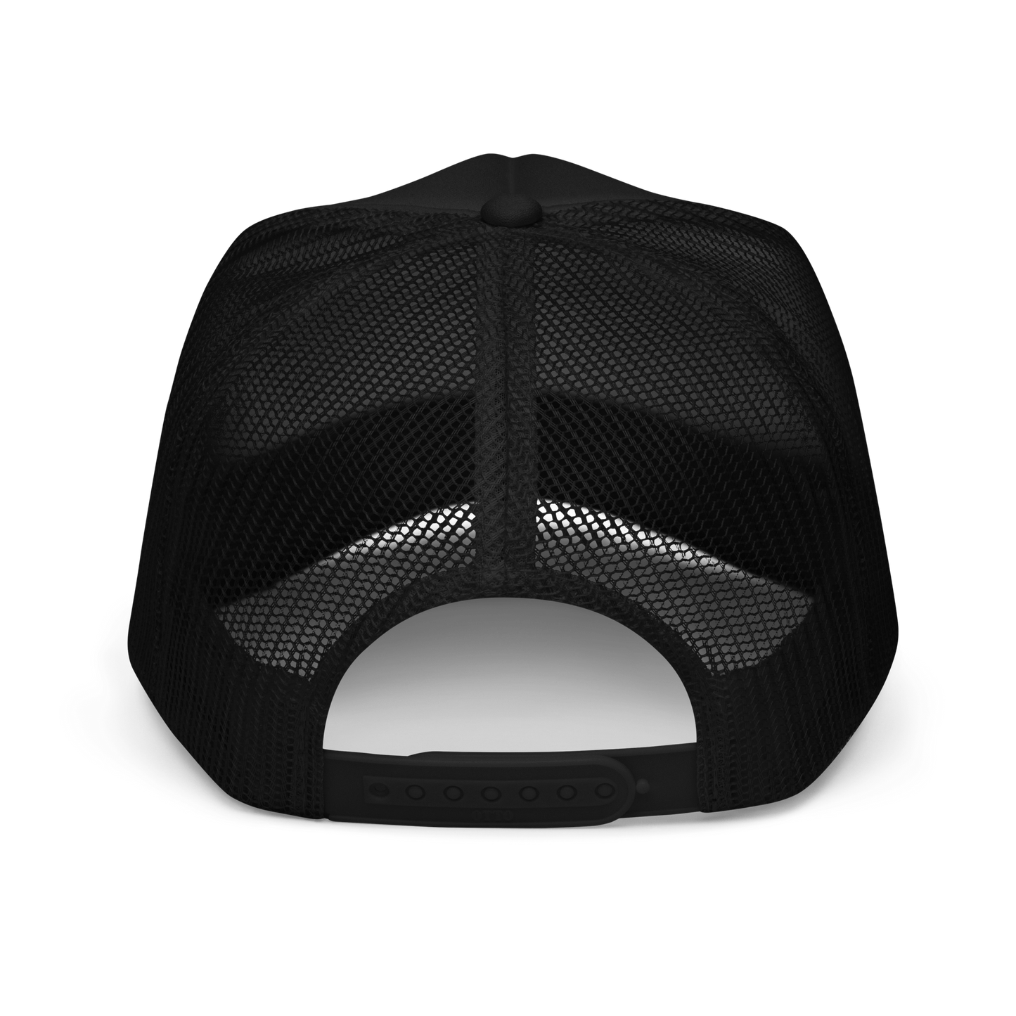 Highway Division black trucker cap with CYCLE TRASH text, breathable mesh hat for riders, mechanics, and streetwear fans