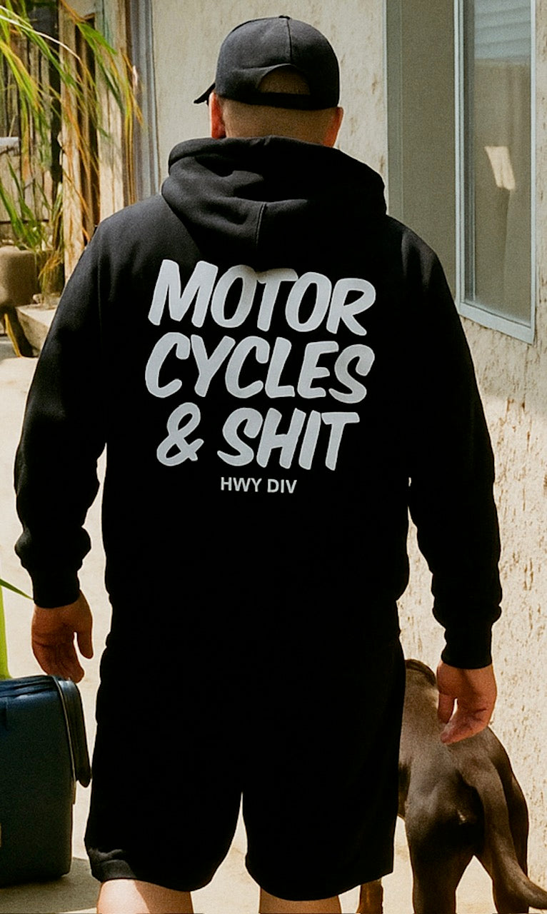 motorcycles and shit hoodie by highway division harley davidson HWY DIV dyna lowriderst 