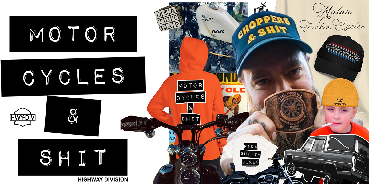 highway division motorcycle apparel bike chopper motorcycles and shit harley davidson dyna shirt hat shovelhead bike show