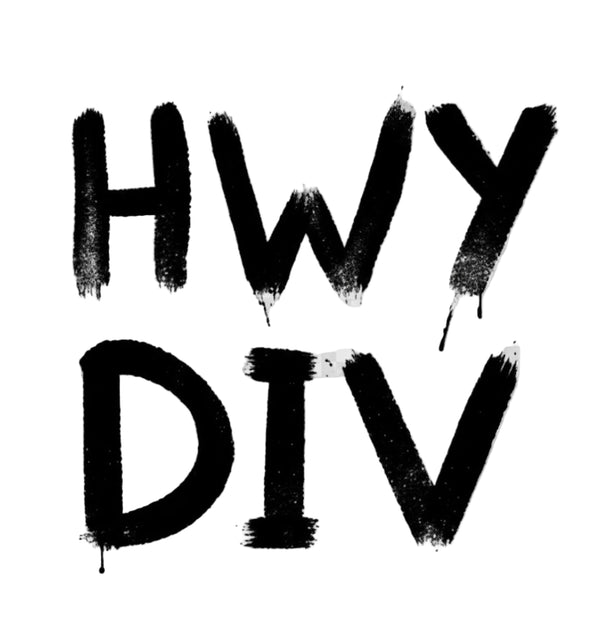 Black text 'HWY DIV' on a transparent background