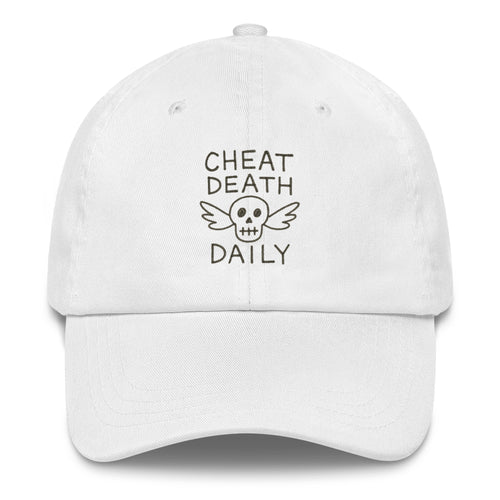 cheat death daily hat white by highway division HWY DIV 
