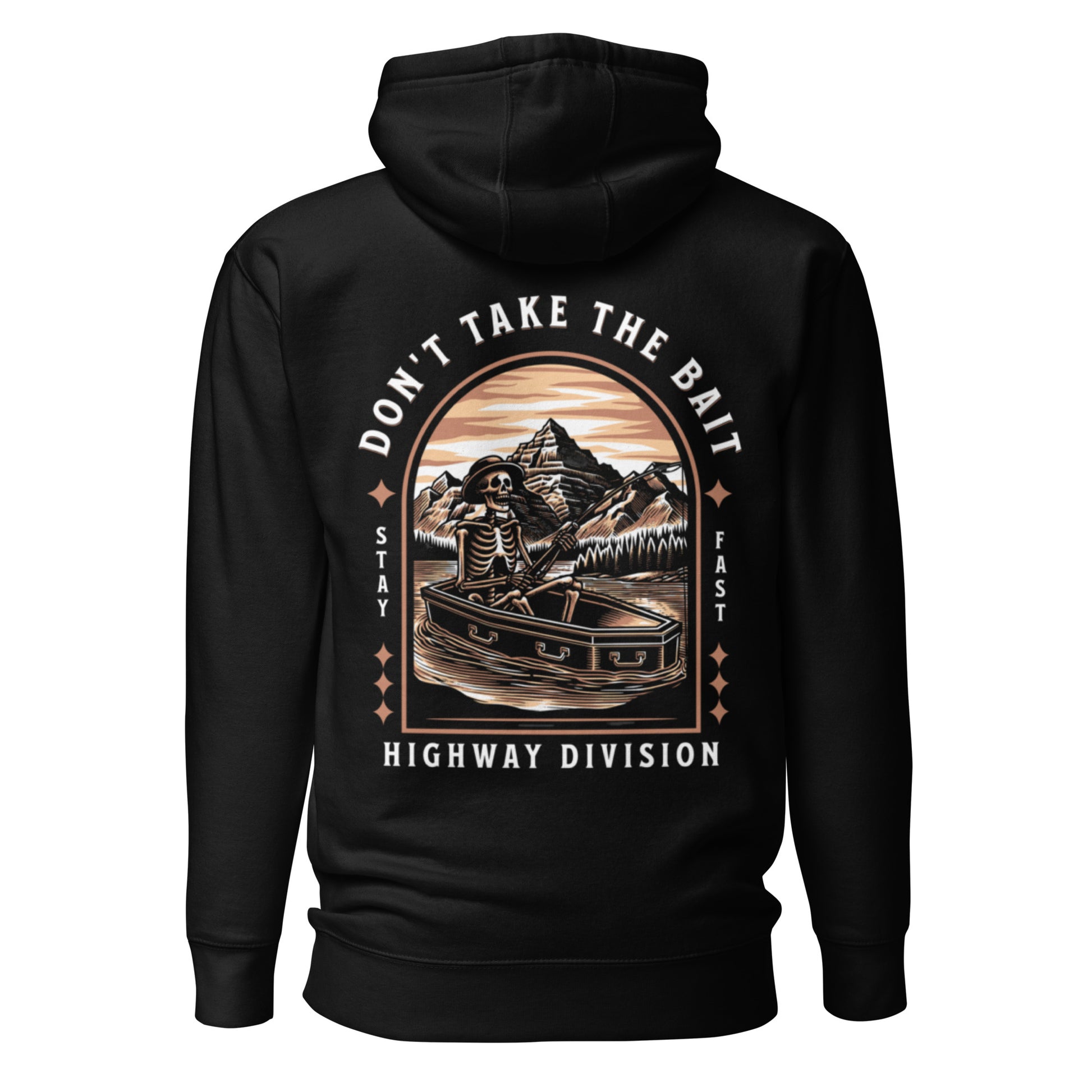 Don't Take the Bai t Hoodie by Highway Division